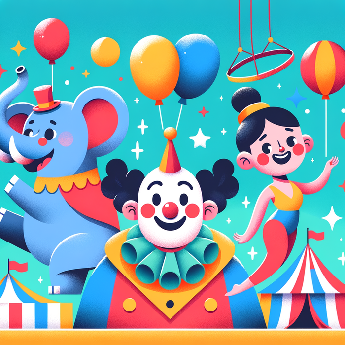 Cheerful Circus Characters Paint By Diamonds