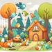 Charming Woodland Hideaway Paint By Diamonds Art