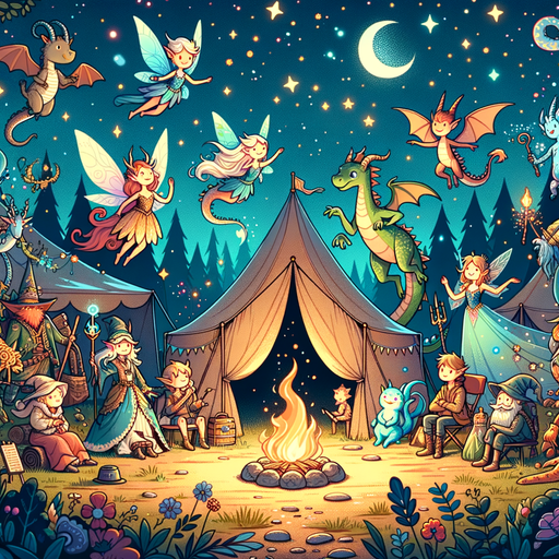 Mythical Creature Campfire Paint By Color