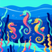 Underwater Seahorse Ballet DIY Paint By Diamonds