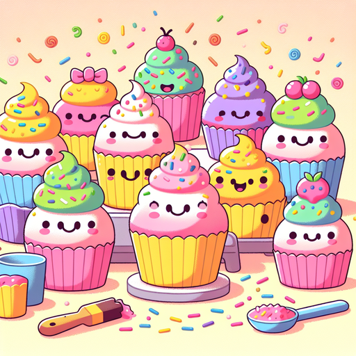 Cute Cupcake Crew Paint By Diamonds Kits