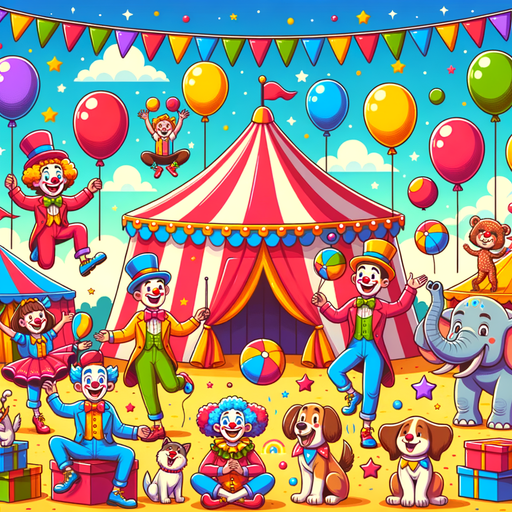 Playful Circus Extravaganza Paint By Diamonds Kits