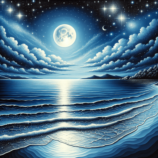 Dreamy Moonlit Bay Paint By Color