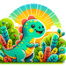 Lively Little Dinosaur Paint By Diamonds