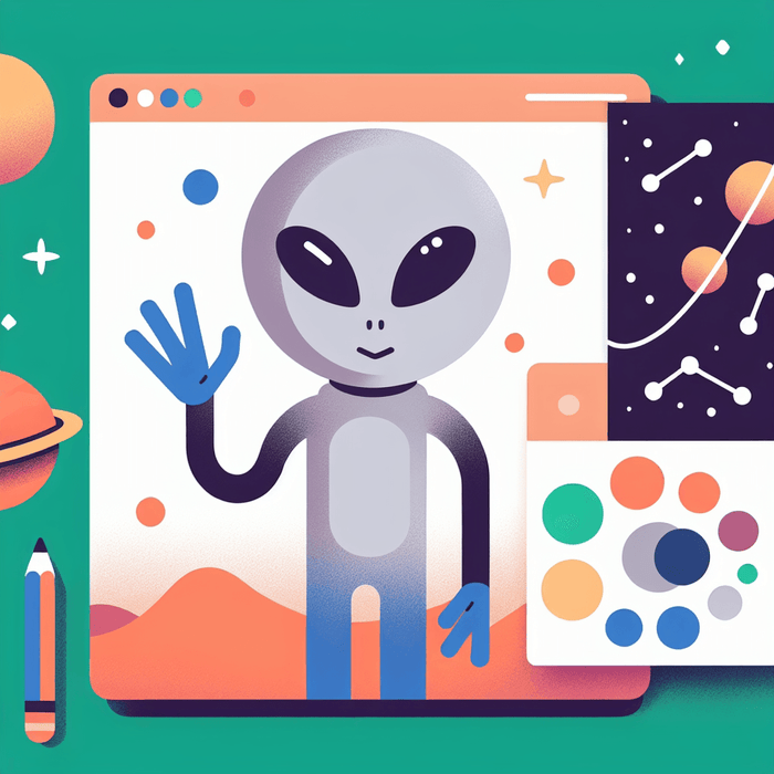 Outer Space Alien Encounter Painting By Diamonds Kit