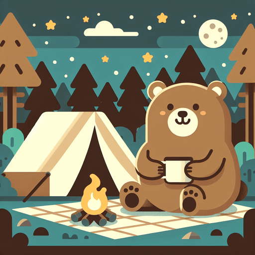 Camping With Bear Friends Diamonded Painting Kits