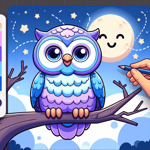 Cheerful Owl Paint By Color