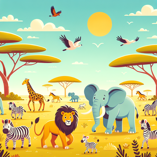 Sunny Safari Surprise Painting Diamond Kit