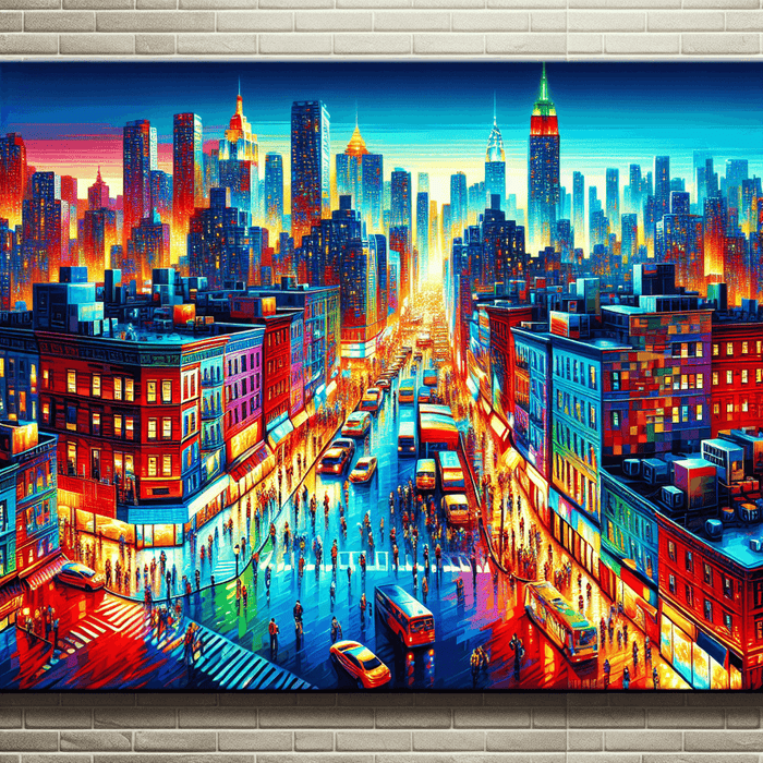 Vibrant Urban Landscape Paint By Color