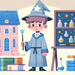 Magical Wizard School Paint By Color