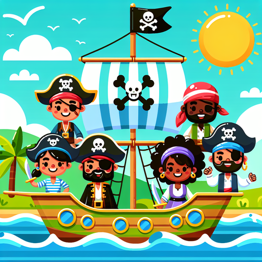 Pirate Crew At Sea Paint By Diamonds