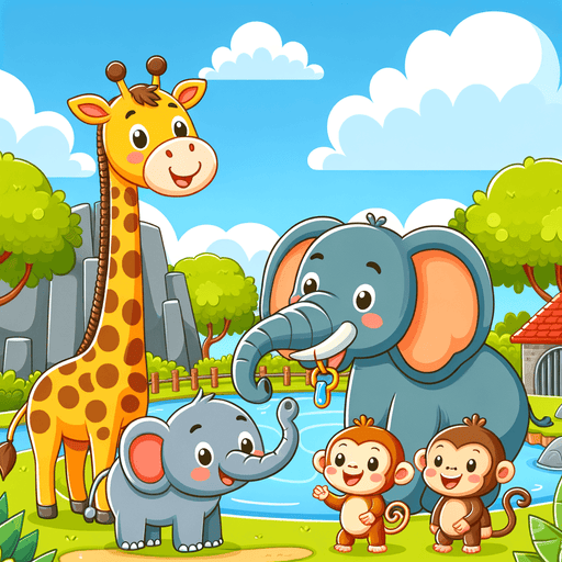 Cuddly Zoo Animals Paint By Diamonds Kits