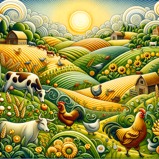 Joyous Farm Scene Paint By Diamond