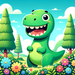 Friendly Dinosaur Diamond Painting