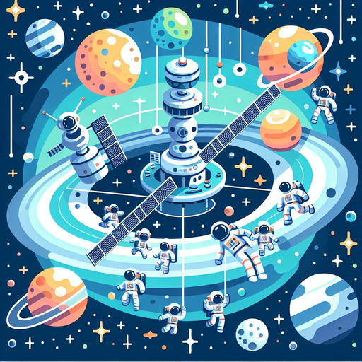 Galaxy Space Station Painting Diamond Kit