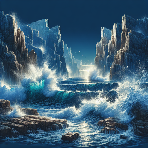 Majestic Waves Crashing Painting By Diamonds Kit