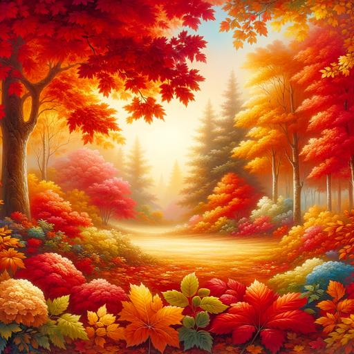 Autumn Leaf Symphony Painting Diamond Kit