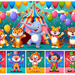 Joyful Circus Animals DIY Paint By Diamonds