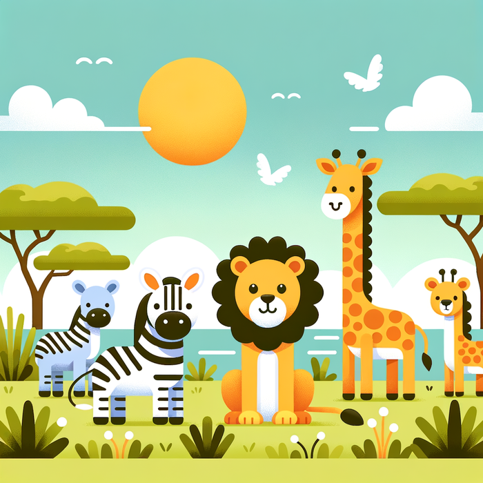 Animal Safari Paint By Diamonds Kits