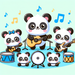 Musical Panda Symphony Paint By Diamonds Kits