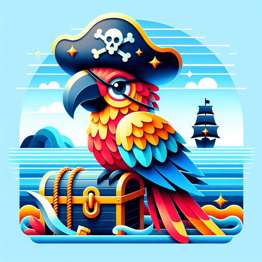 Pirate Parrot's Treasure Painting By Diamonds Kit