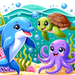 Underwater Fantasy World Paint By Diamonds Kits