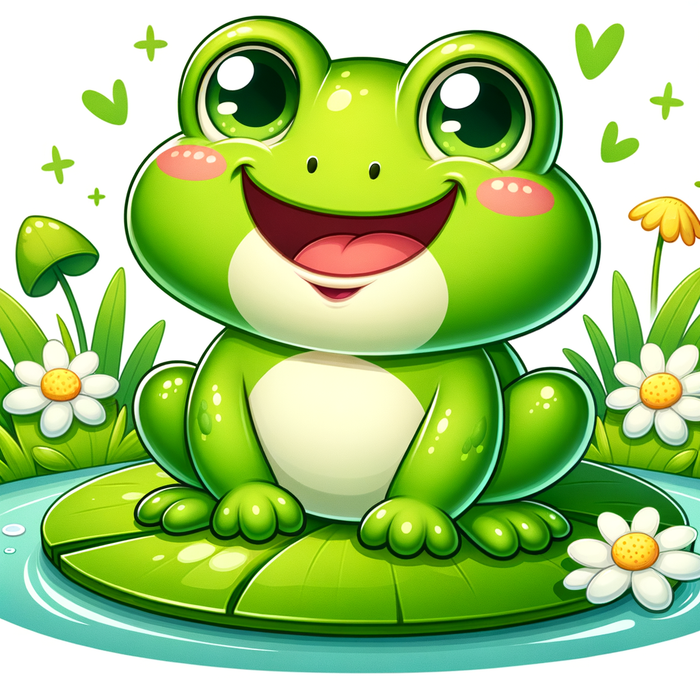 Playful Frog Painting By Diamonds Kit