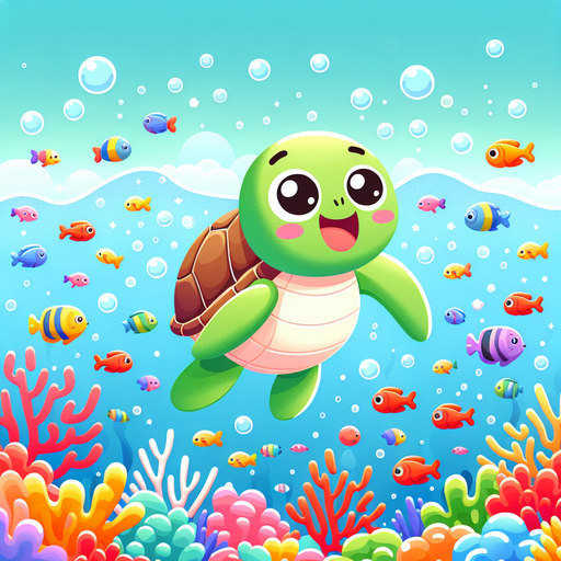 Joyful Sea Turtle Diamond Painting