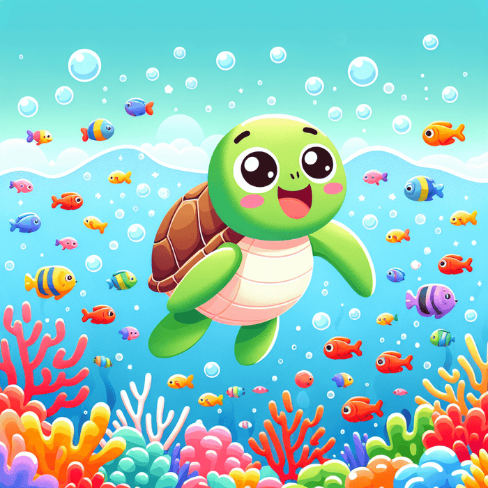 Joyful Sea Turtle Diamond Painting