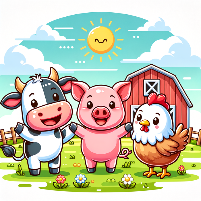 Joyful Farm Animals Paint By Diamonds