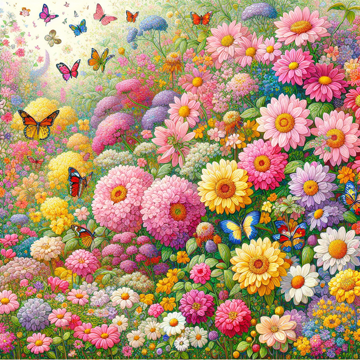 Lively Summer Garden Painting Diamond Kit