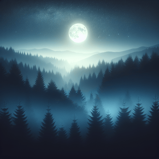 Mysterious Moonlit Forest Diamonded Painting Kits