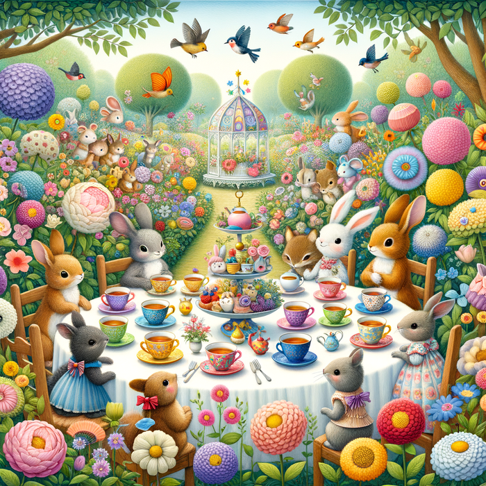 Whimsical Tea Party Paint By Diamonds Art