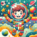 Cosmic Astronaut Adventure Painting Diamond Kit