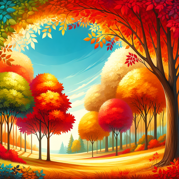 Charming Autumn Leaves Painting By Diamonds Kit