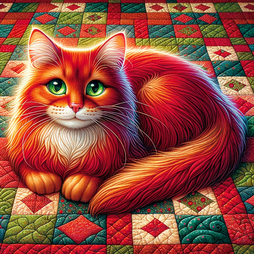 Cuddly Red Cat Charm Diamonded Painting Kits