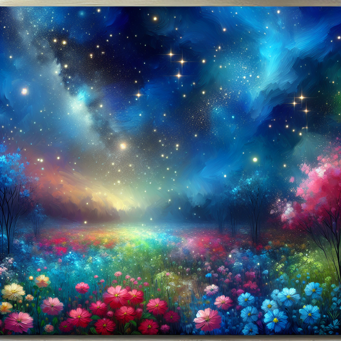 Starry Night Blossoms Painting Diamond Kit