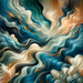 Abstract Waves Paint By Diamonds