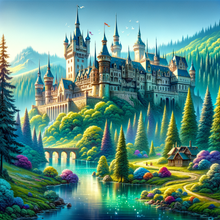 Fantasy Castle Adventure 5D DIY Paint By Diamond Kit