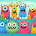 Giggly Monsters Diamonded Painting Kits