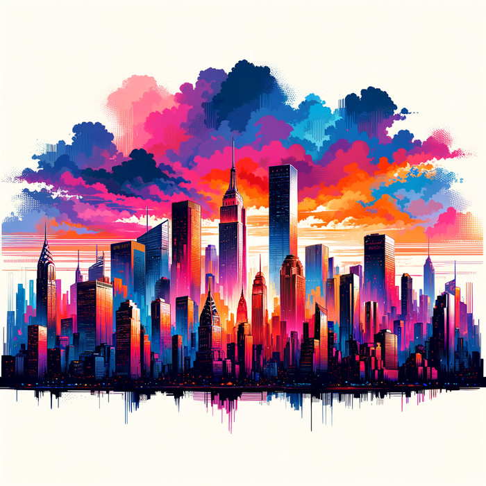 Captivating Urban Sunset Paint By Color