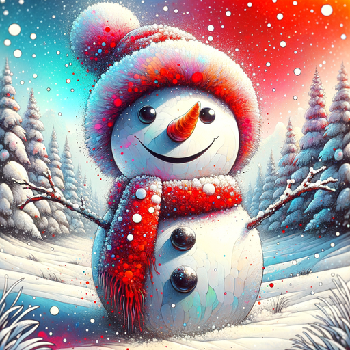 Snowman Winter Cheer Diamond Painting