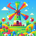 Whirling Windmill Diamond Painting