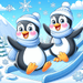 Cuddly Penguin Pals Paint By Diamonds Art