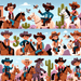 Cheerful Wild West Adventure Paint By Diamonds