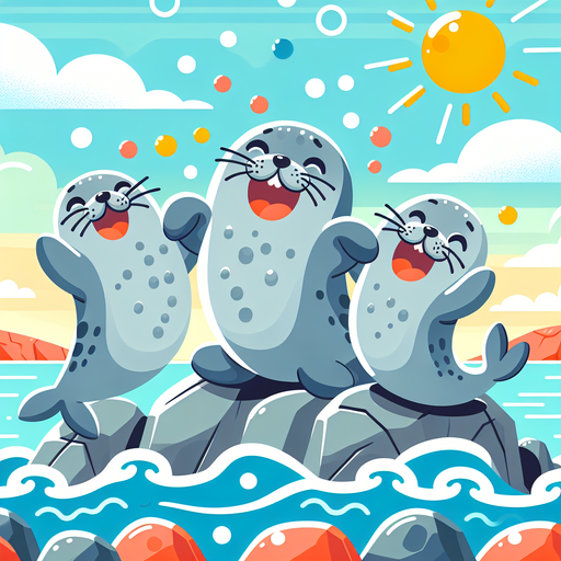 Silly Seal Squad Paint By Color