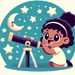 Curious Little Astronomer Painting By Diamonds Kit