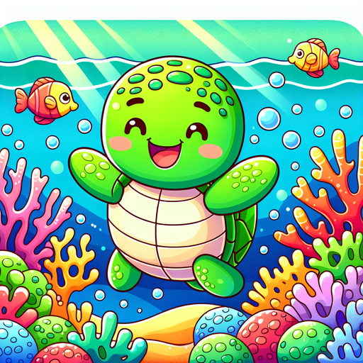 Happy Little Turtle Paint By Diamonds