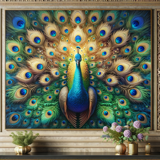 Glamorous Peacock Paint By Diamonds Kits