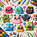 Doodle Doodle Monsters DIY Paint By Diamonds